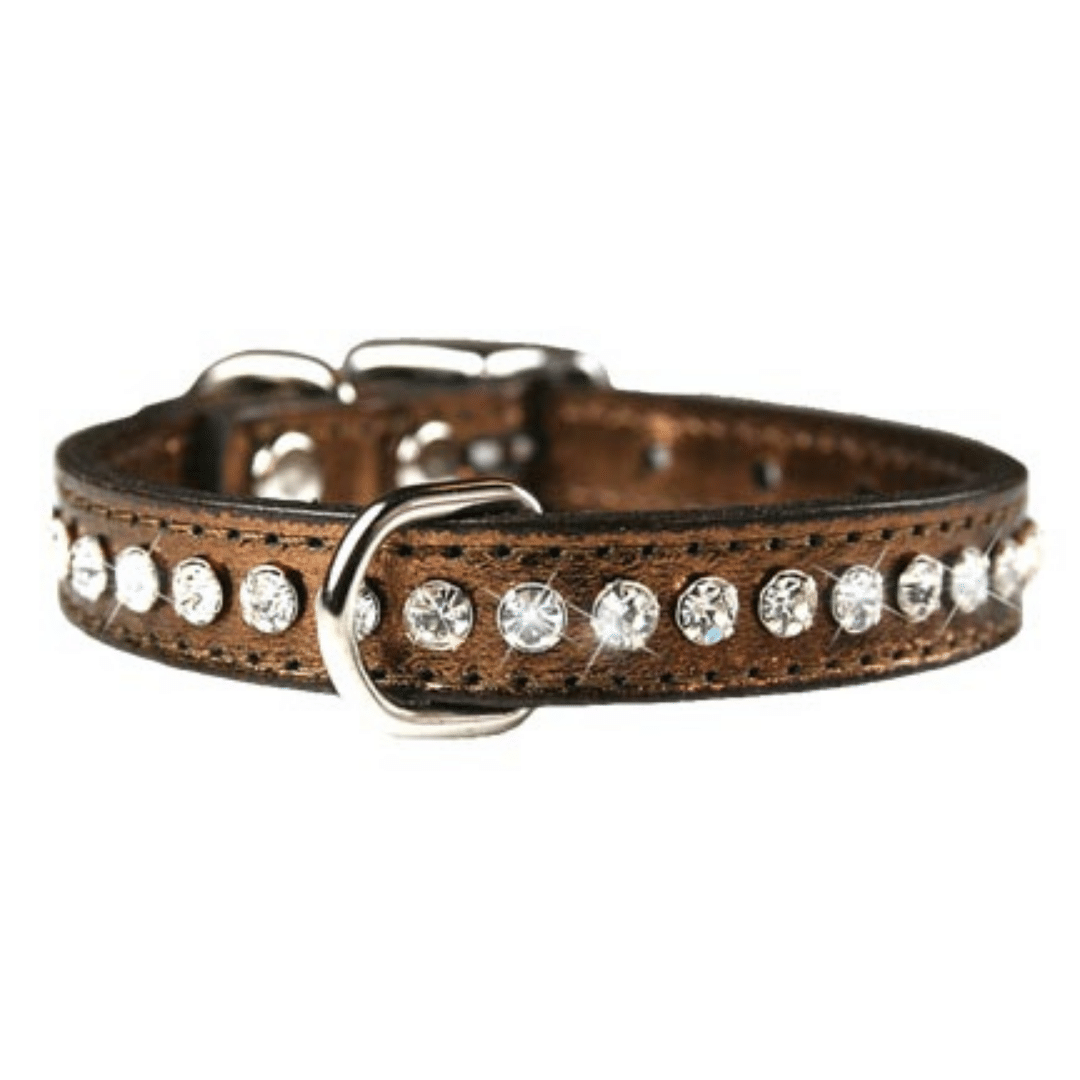 Metallic Leather Jewel Collar image