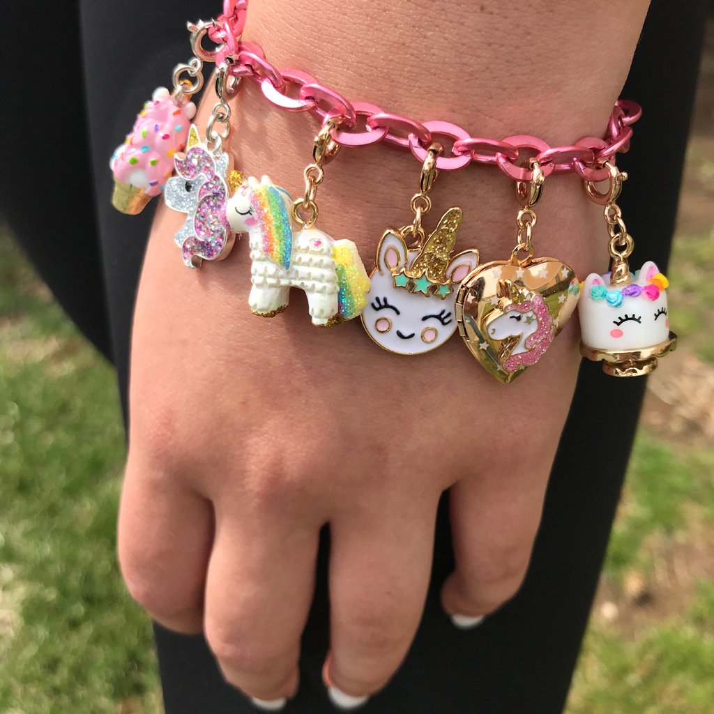 Cute Charms Bracelets, Pink Fashion Charms, Pink Jewelry Charms