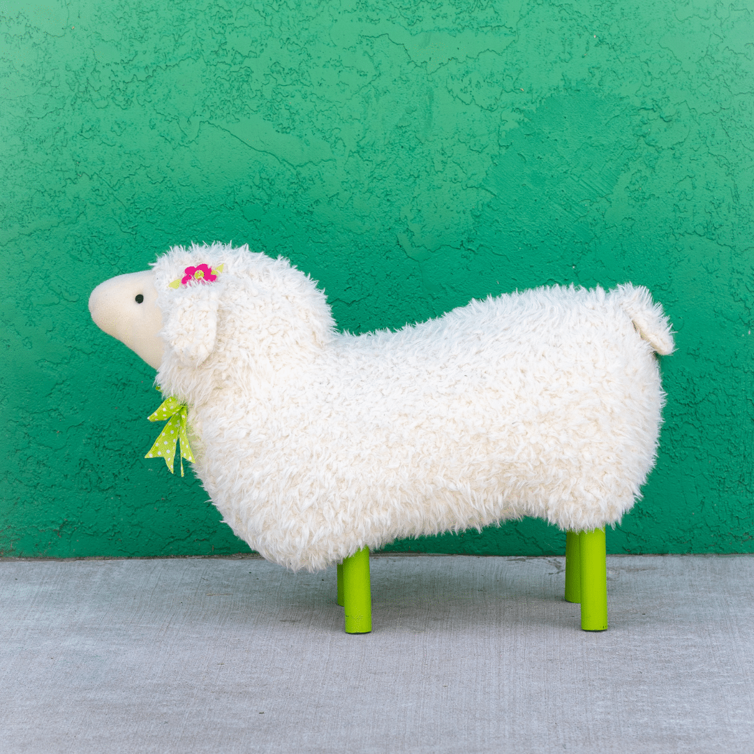 Standing Sheep Plush Ottoman image