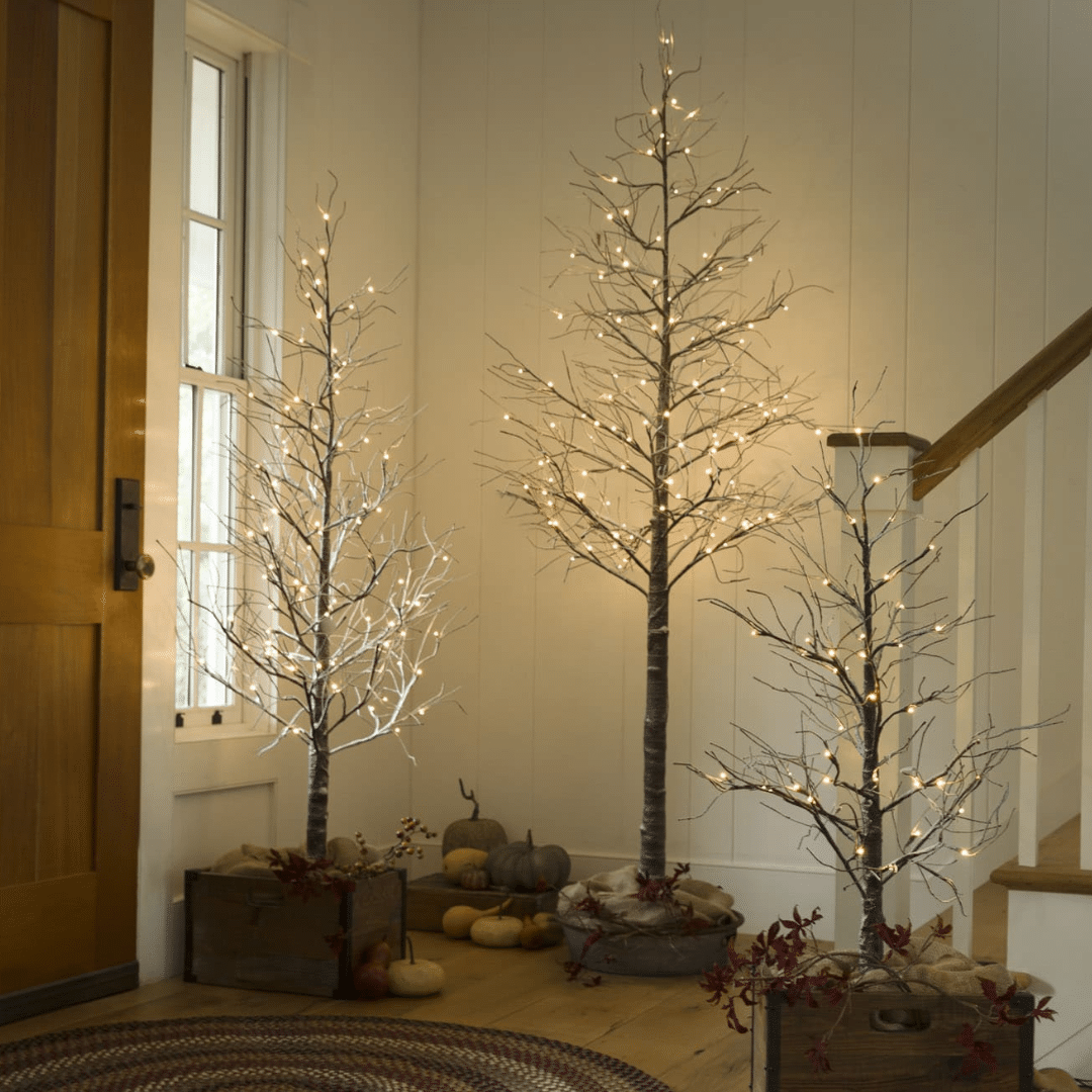 Indoor/Outdoor Snowy Lighted Trees image