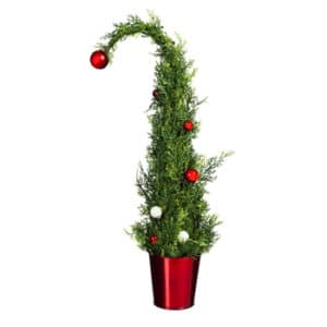 Potted Evergreen Tree with Ornaments image