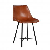Leather Whip Stitch Side Chair image