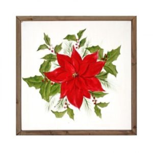 Poinsettia on Screen Painting image