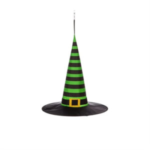 Green Witch Hat Hanging Outdoor Decor image