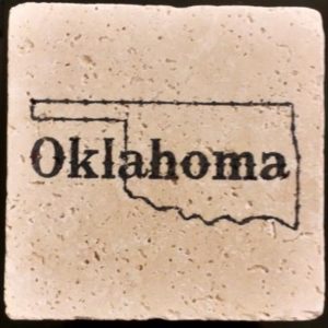 Oklahoma Travertine Coaster: Oklahoma image