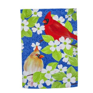 Cardinals in Love Garden Flag image