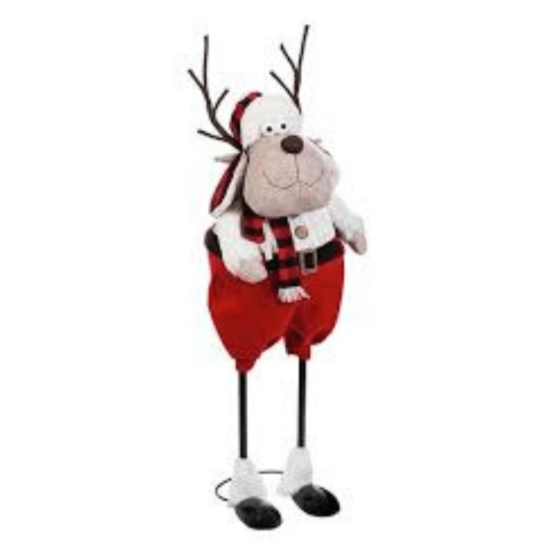 Standing Reindeer Plush Bobble Décor image