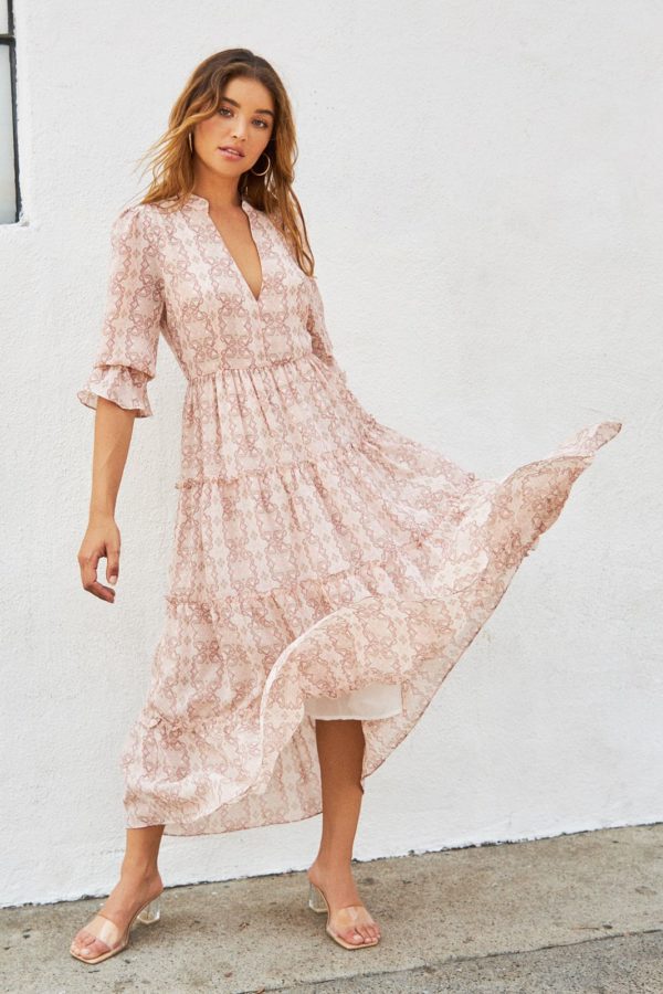 Aztec Pink Print Dress