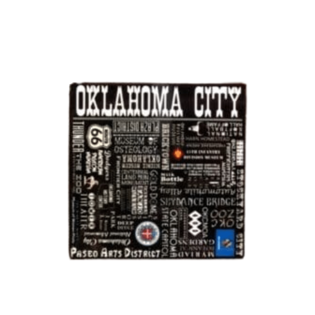 Glass Top Oklahoma City Landmarks Coaster image