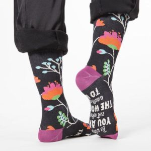 Be Who You Are Floral Crew Socks image