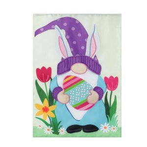 Easter Gnome with Bunny Ears Garden Flag image