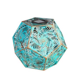 Solar Color Changing Metal Cut Out Lantern image