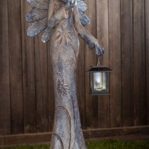 Angel Statue with Solar Lantern image