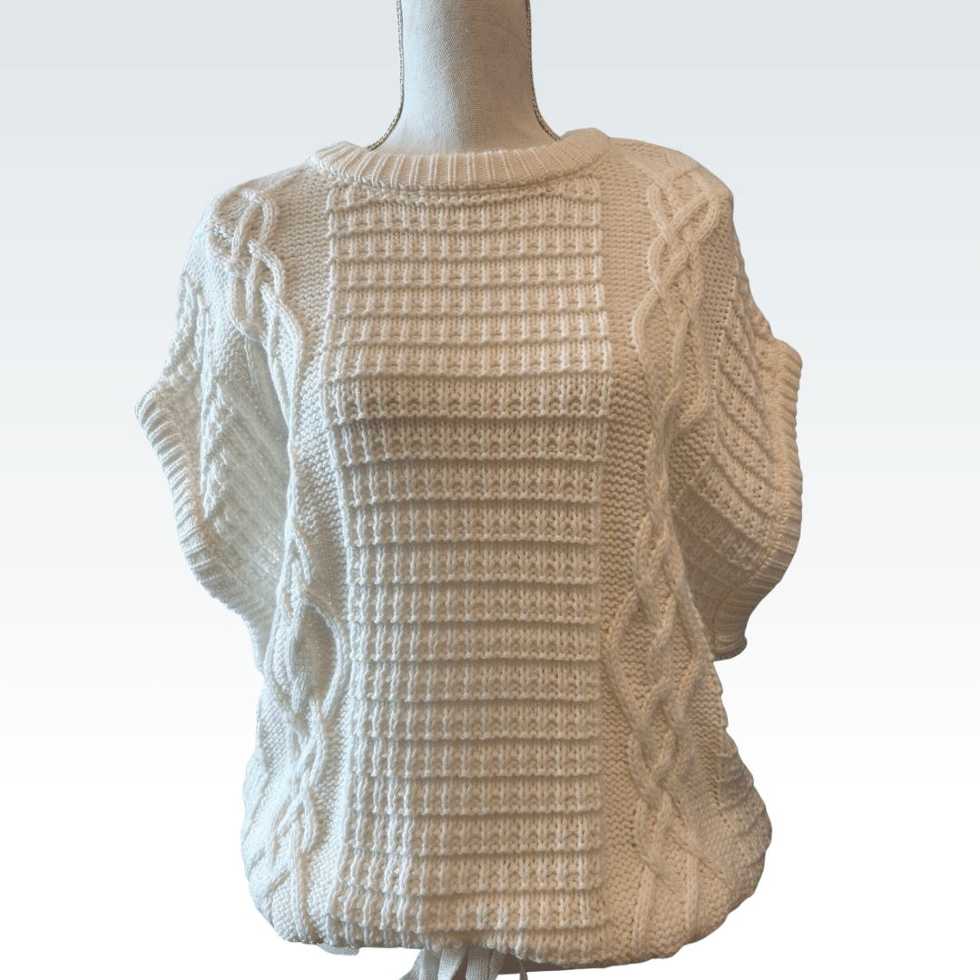 Drawstring Sleeveless Sweater in White image