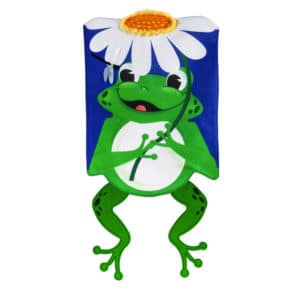 Shaped Frog Garden Burlap Flag image