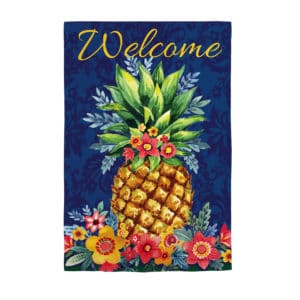 Boho Pineapple Welcome Garden Flag image