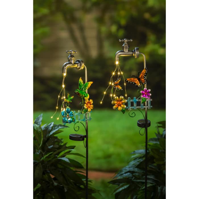 Solar Garden Stake with Decorative Faucet image