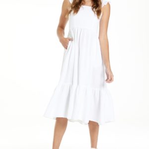 Elena Dress in White image