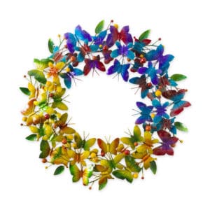 Metal Butterfly Rainbow Wreath image