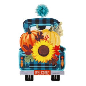 Fall Plaid Truck LED Window or Door Décor image