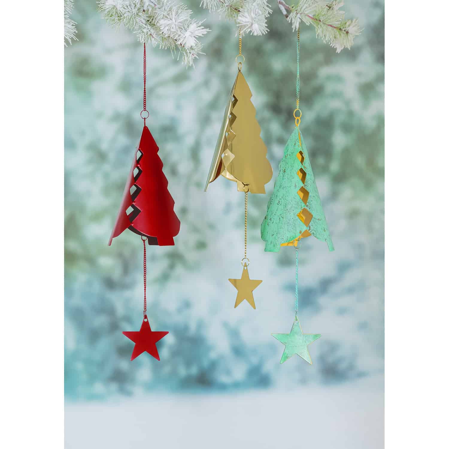 Christmas Tree Metal Wind Bell Chime image