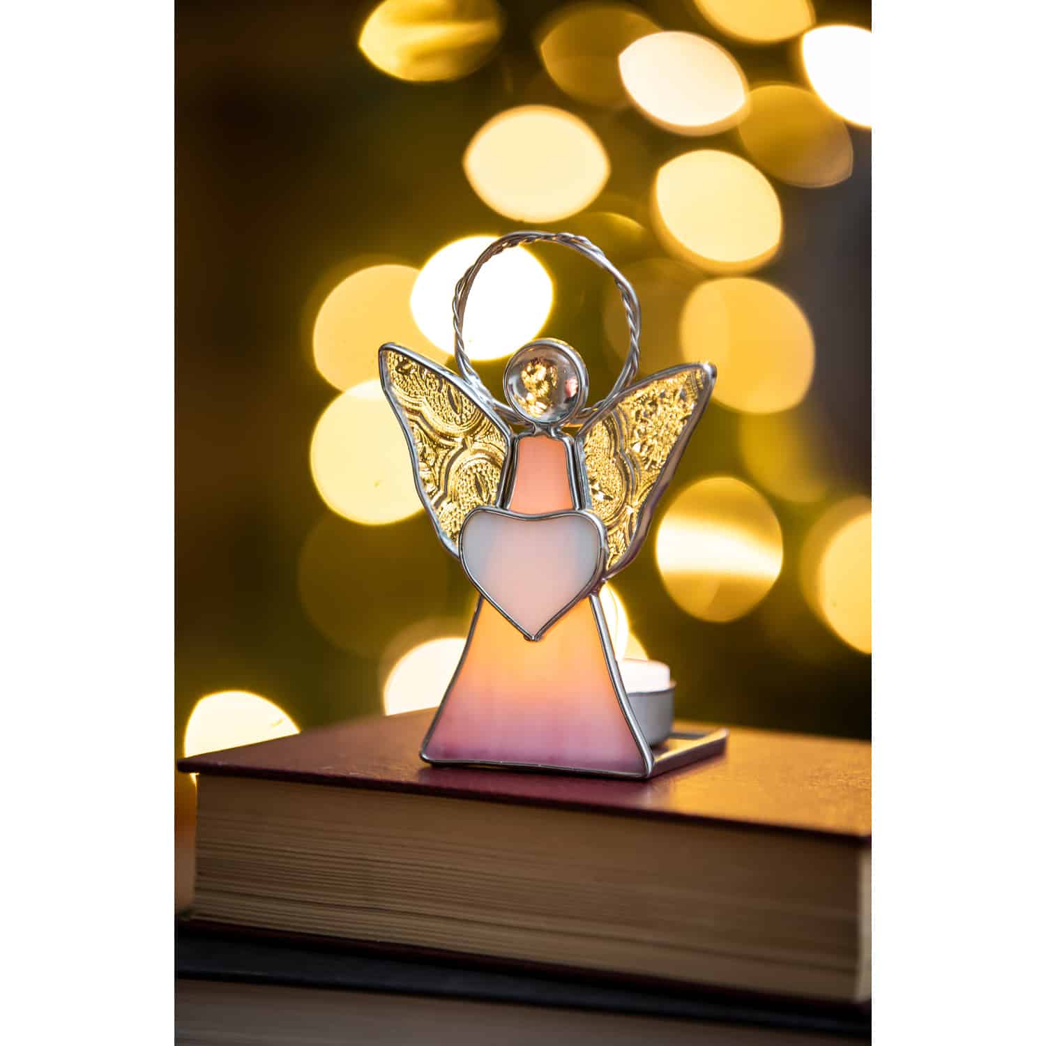 Stained Glass Angel Tealight Holder image