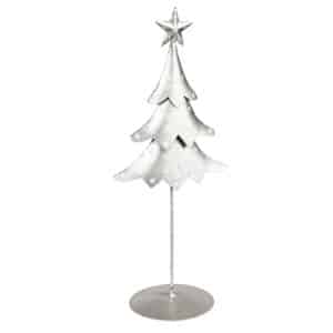 Silver Metal Christmas Tabletop Tree image