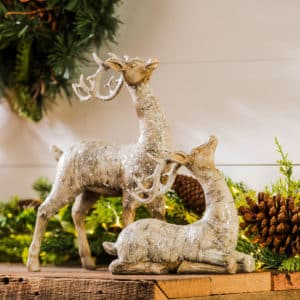 Birch Bark Reindeer Tabletop Statue image