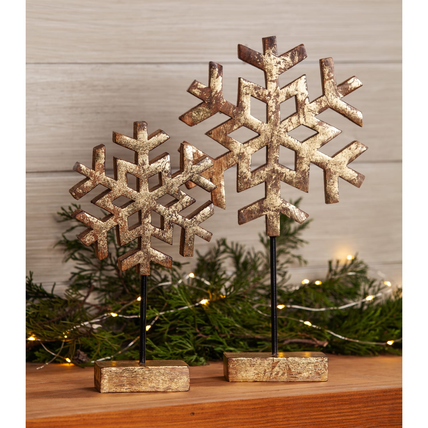 Wood  Snowflake on Stand image