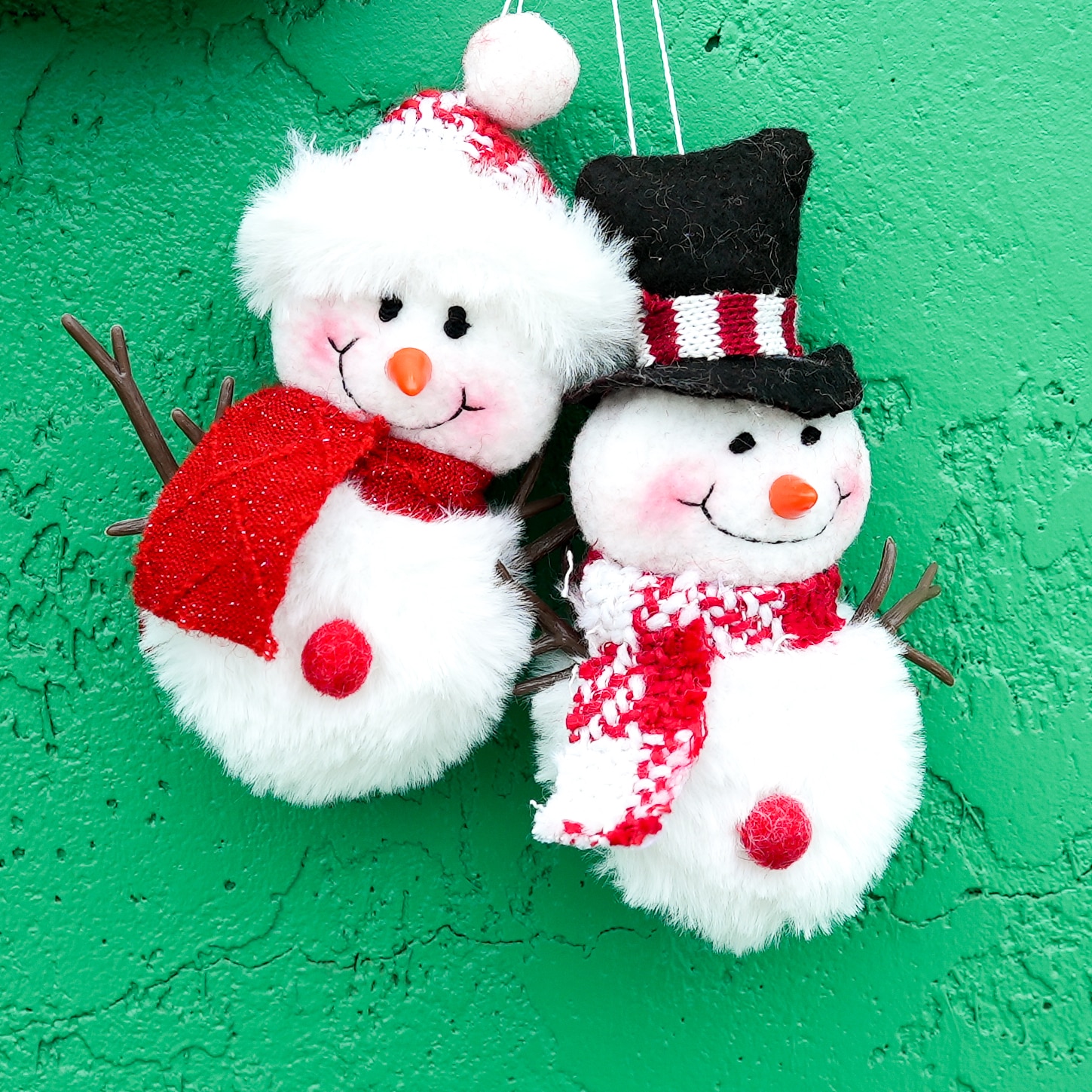Fabric Snowman Ornament image