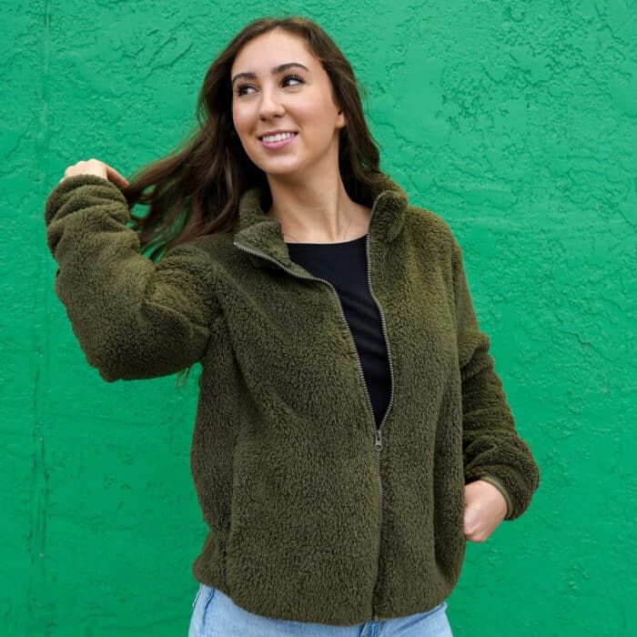 Fleece Jacket in Green image