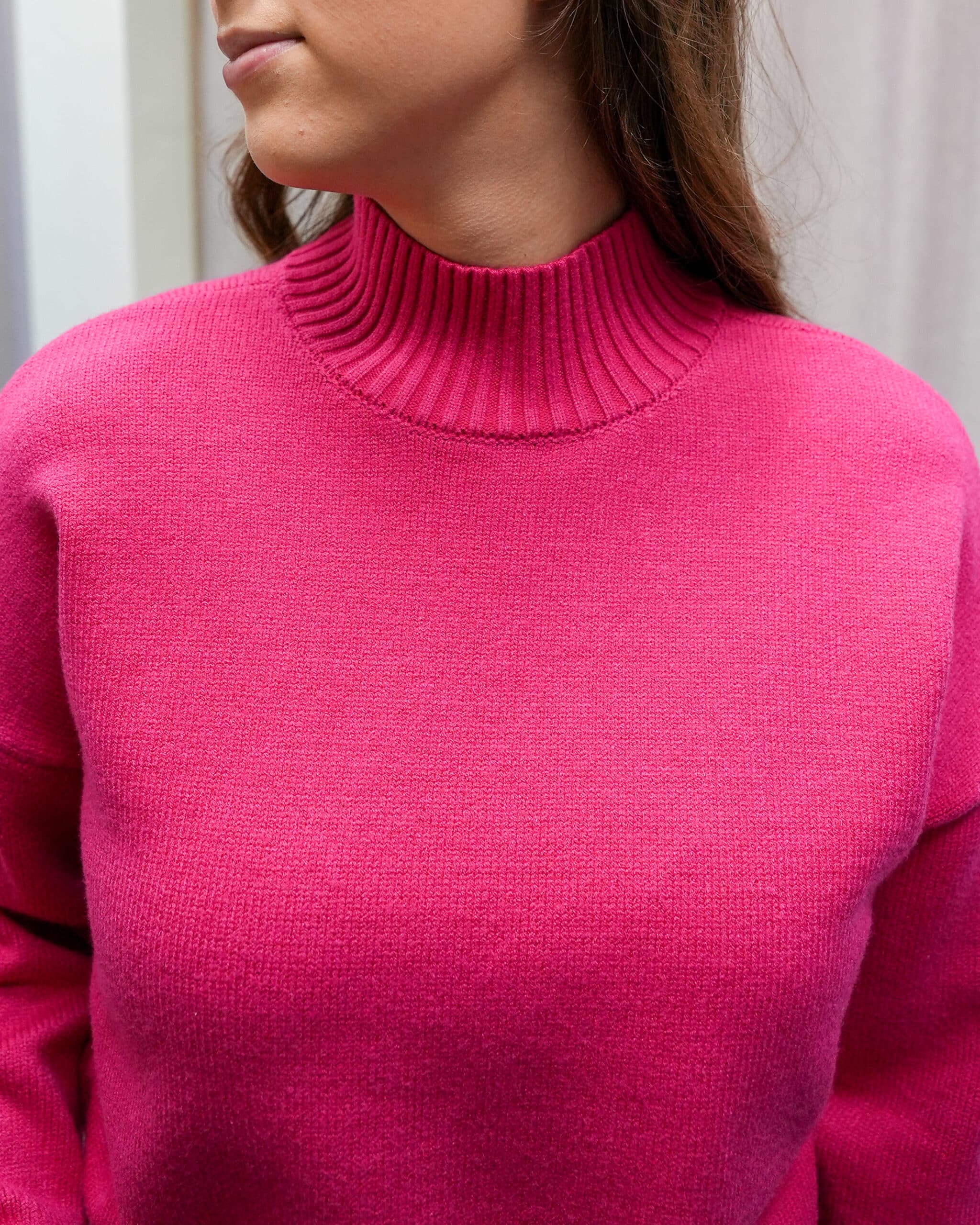 Pink and Red Colorblock Sweater