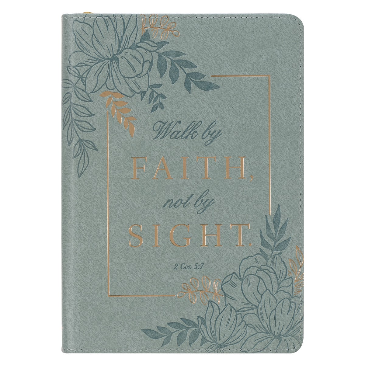Walk By Faith Faux Leather Zippered Journal image
