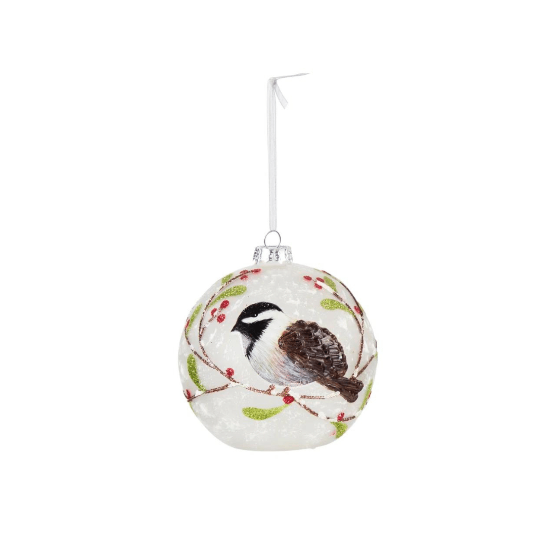 Chickadee Glass LED Ornament image