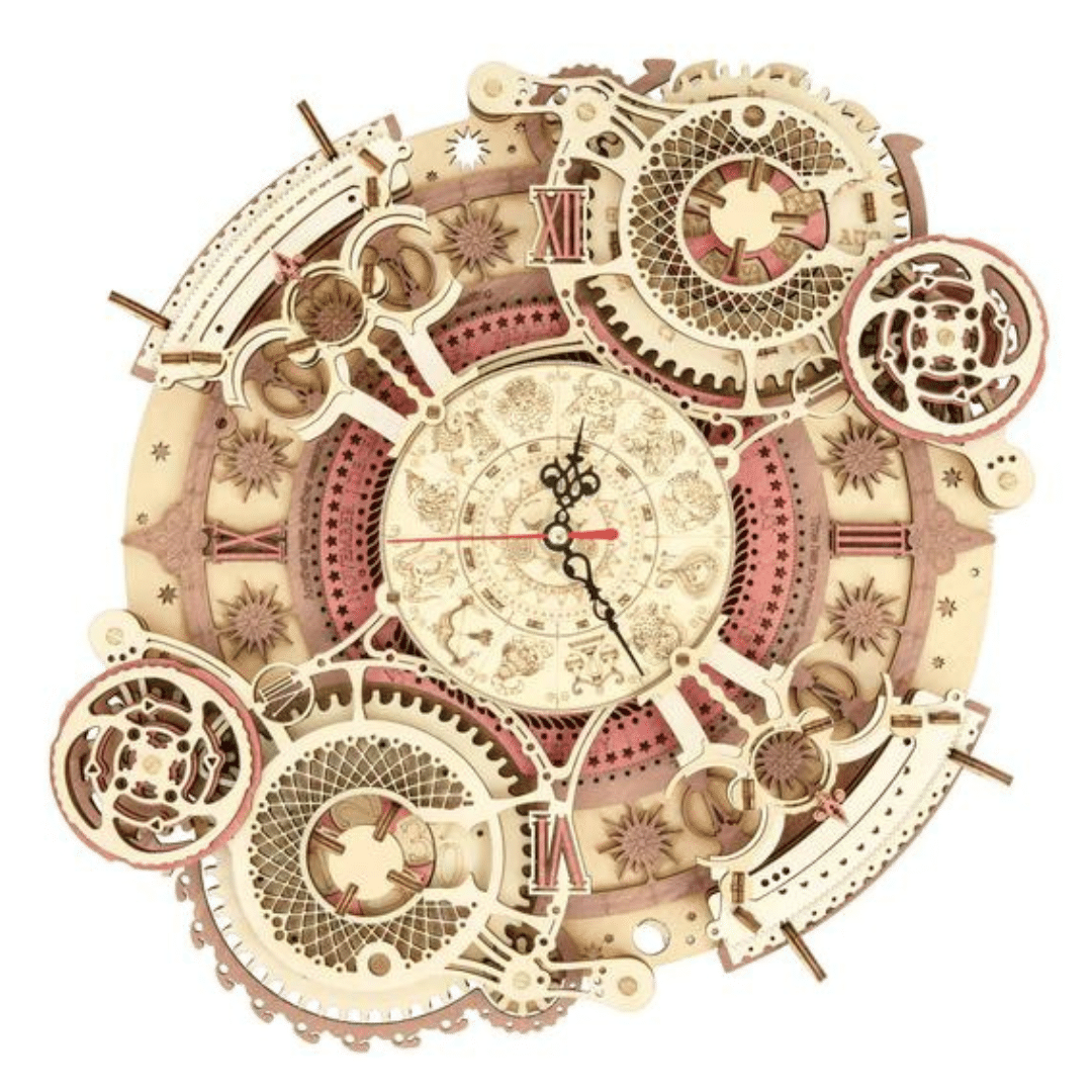 3D Mechanical Wooden Puzzle | Zodiac Wall Clock image