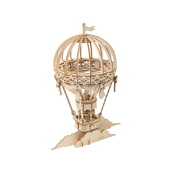 3D Modern Wooden Puzzle | Hot Air Balloon image