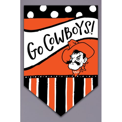 Oklahoma State Dots and Stripes Garden Flag image