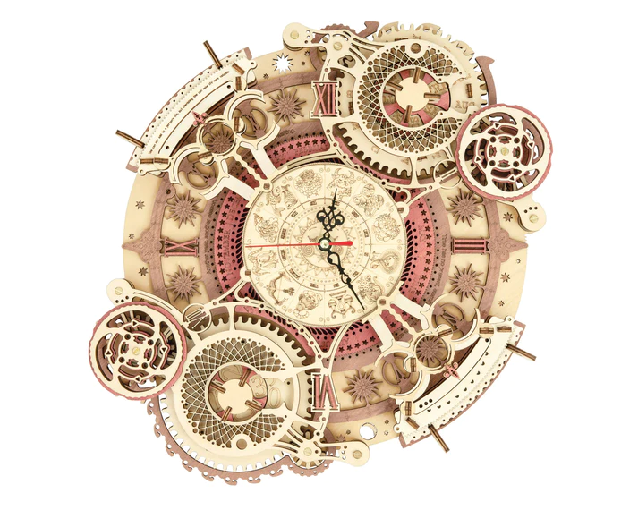 3D Mechanical Wooden Puzzle | Zodiac Wall Clock image