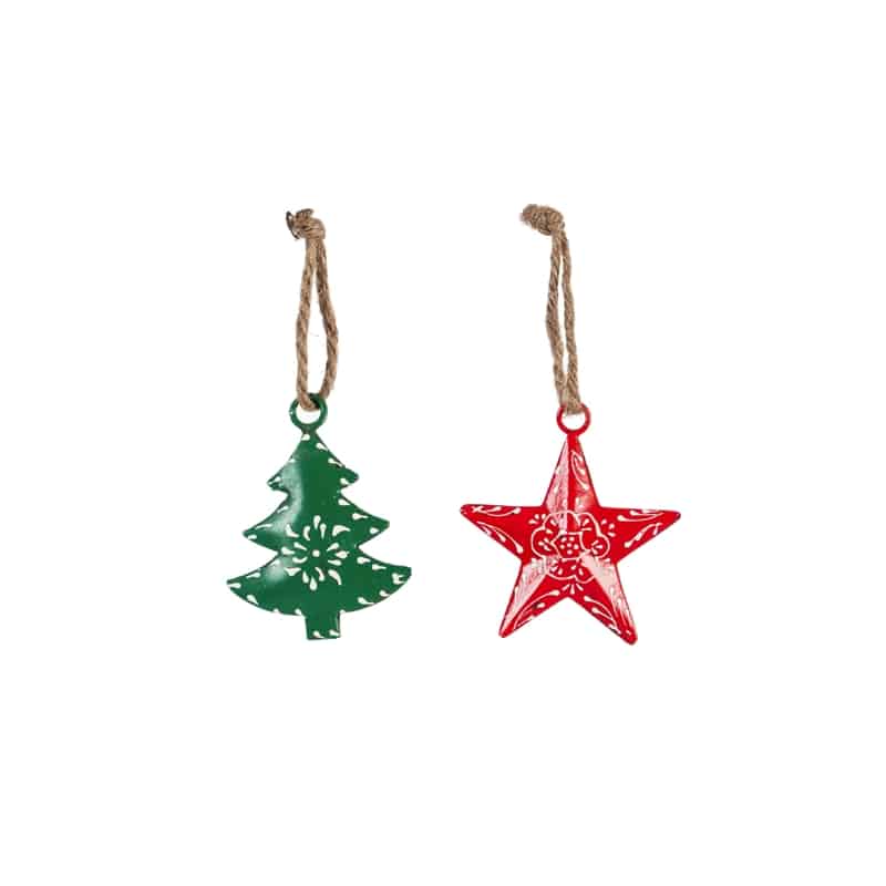 Metal Tree or Star Ornaments image