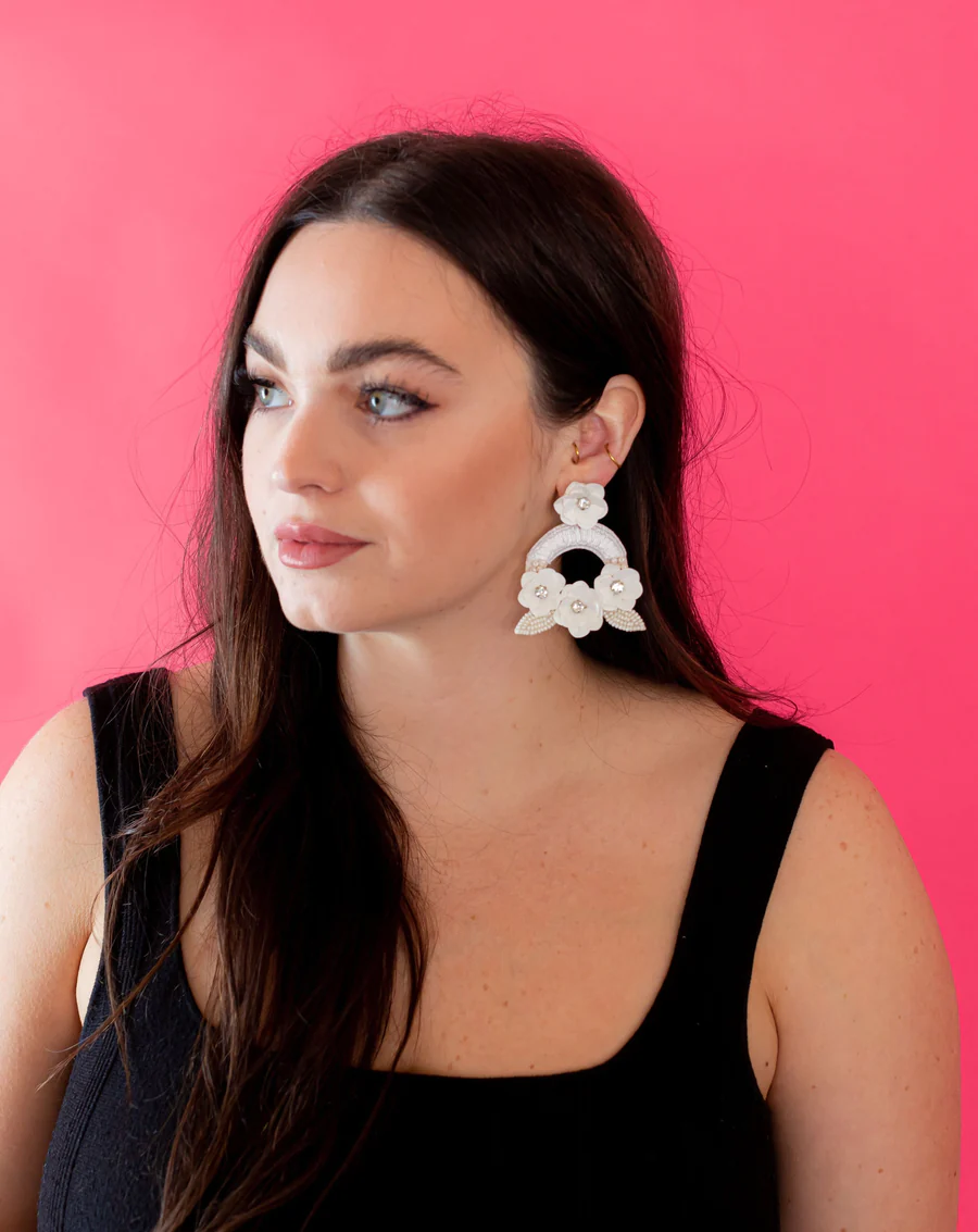 Lucy Earrings – White image