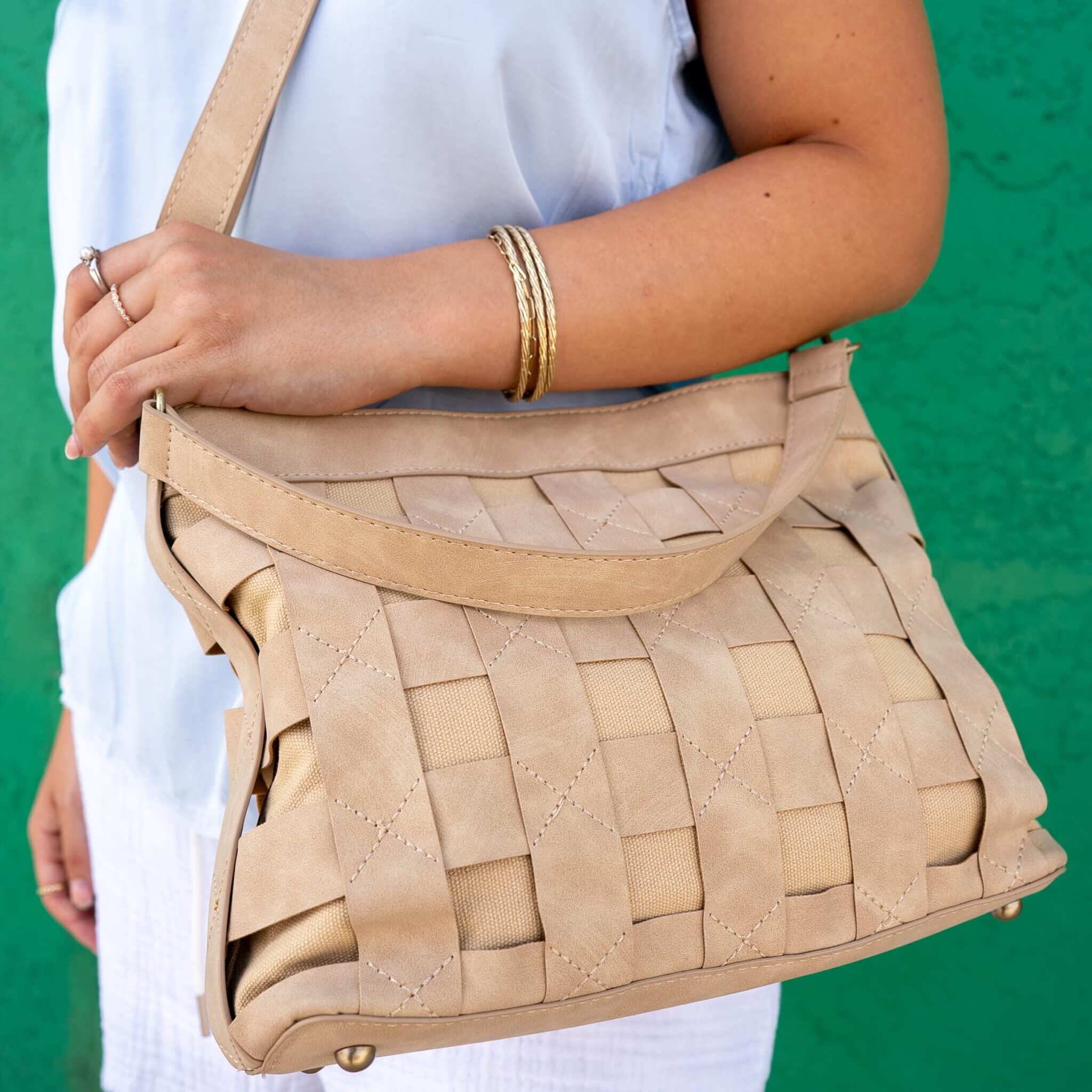 Maya Cage Tote in Sand image