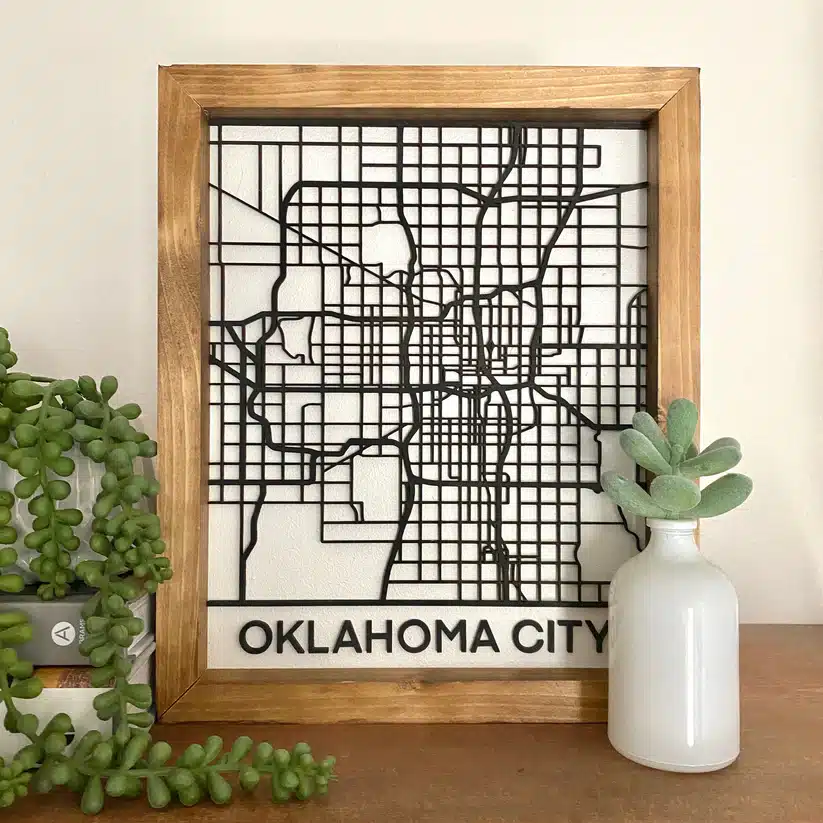 Map of Oklahoma City Sign image