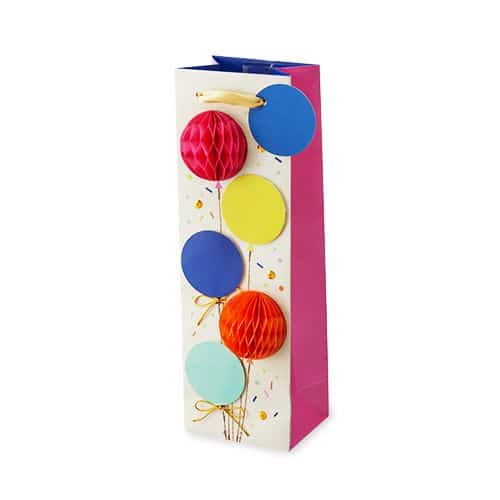 Wine Gift Bags: Honeycomb Balloons image