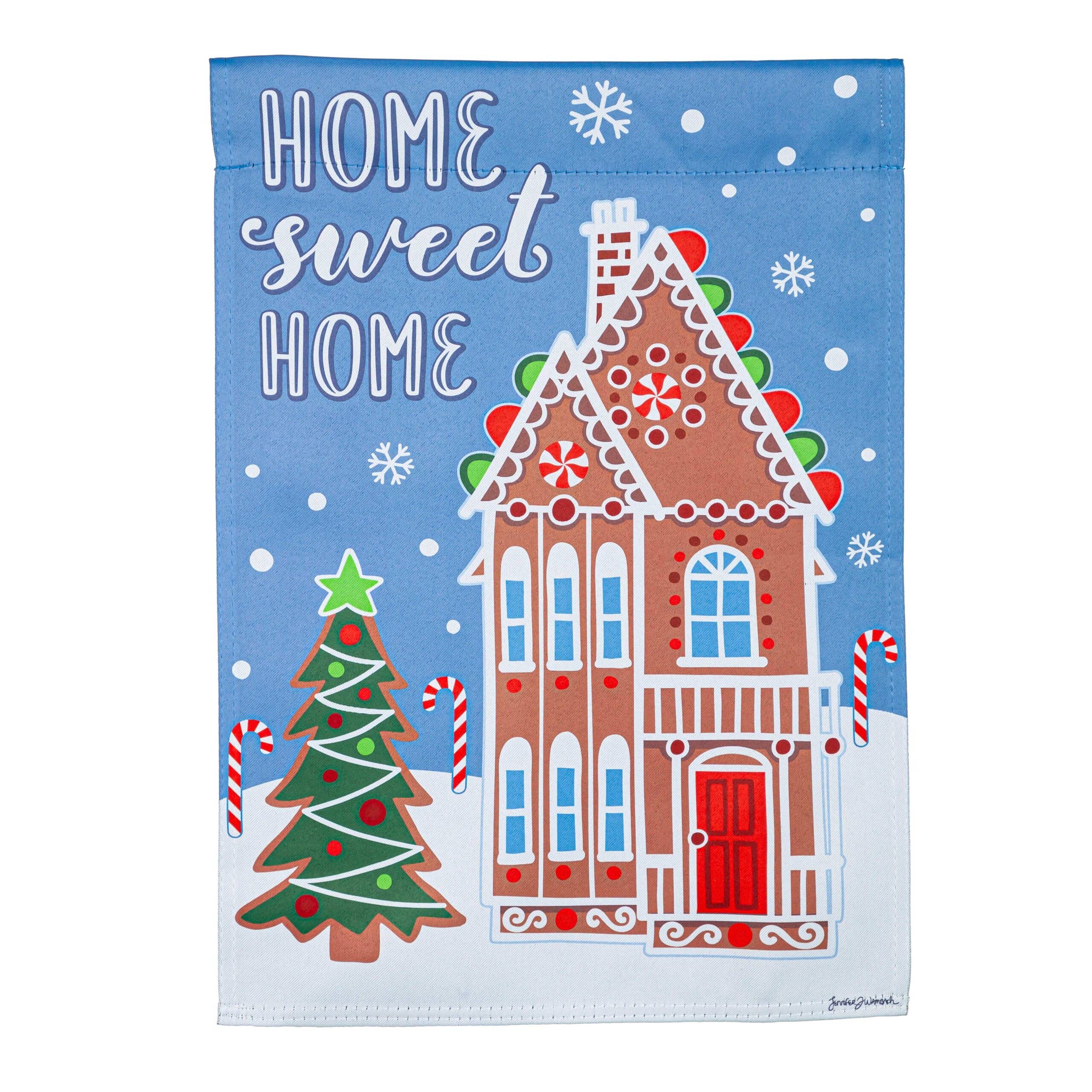 Gingerbread Home Sweet Home Garden Flag image