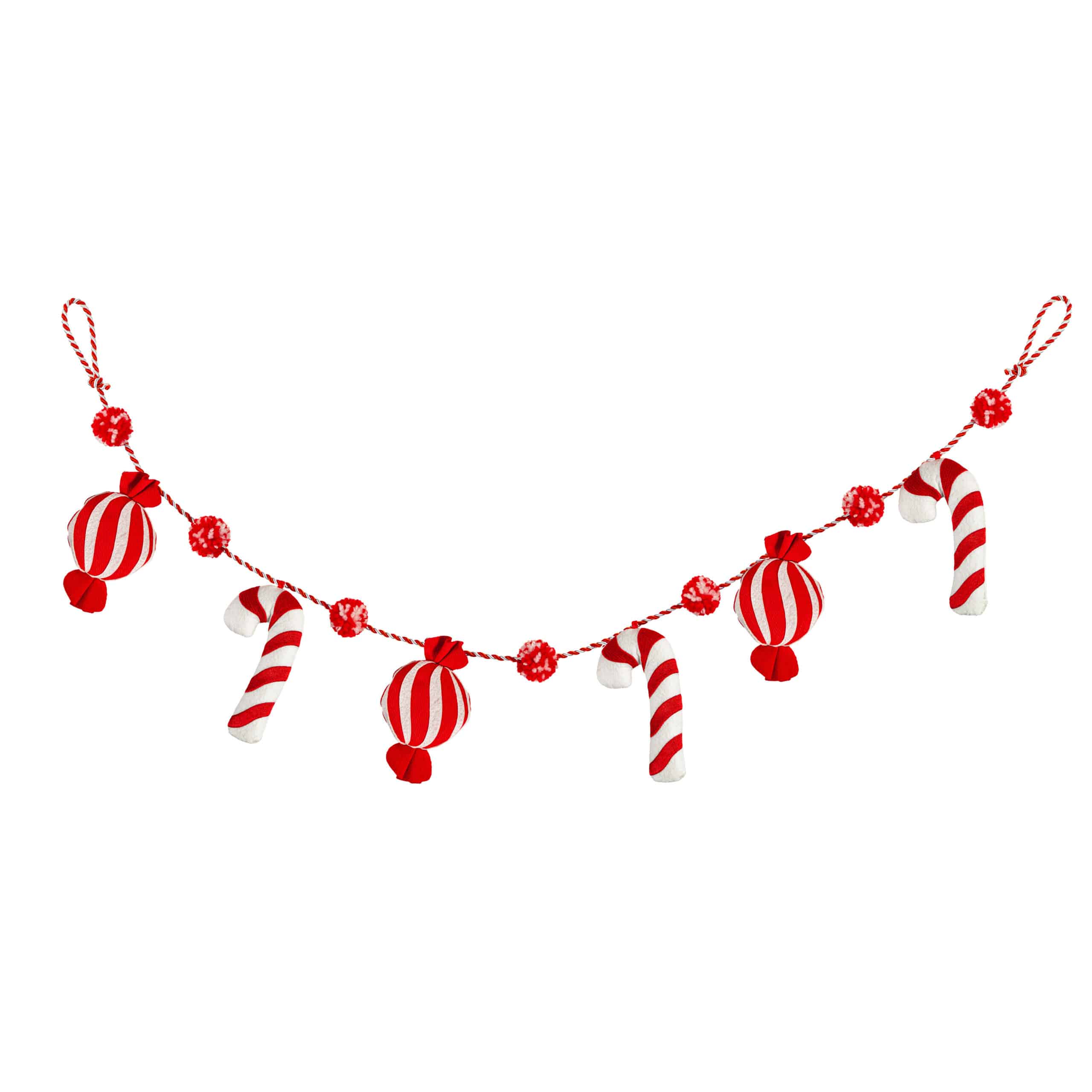 Fabric Candy Cane and Peppermint Garland image