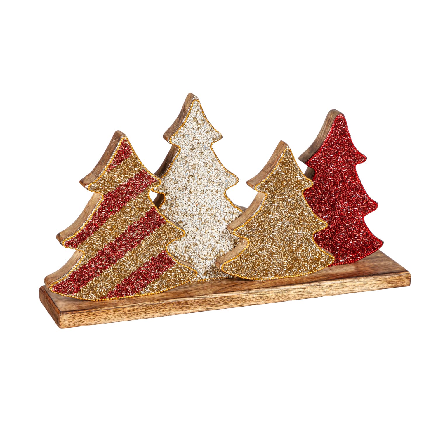 Wooden Beaded Trees Table Décor image