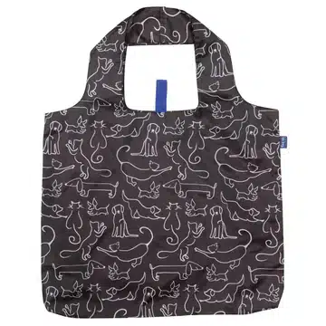 Reusable Bag: Dog and Cat Blu Bag image