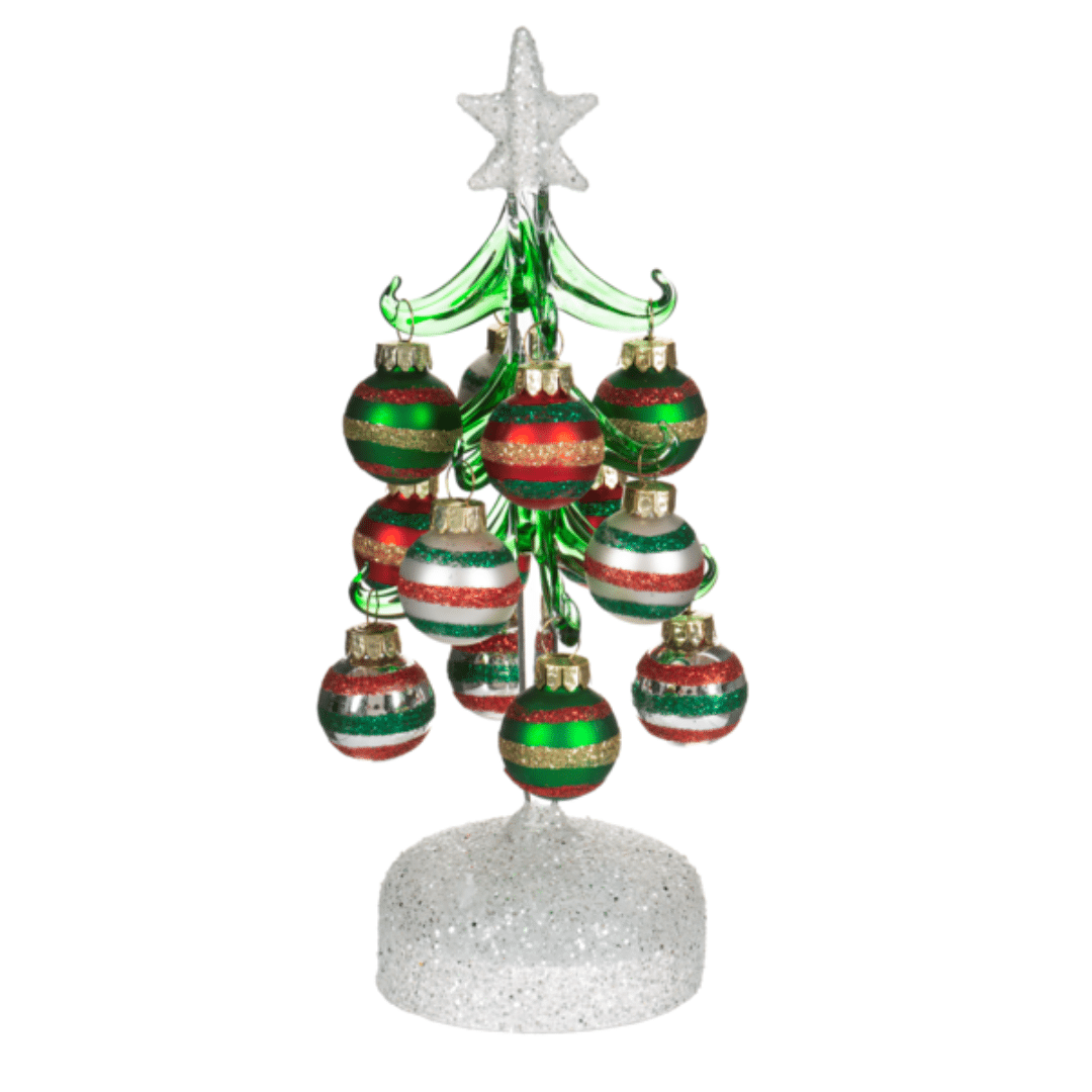 Light Up Christmas Tree: Stripe Ornaments image