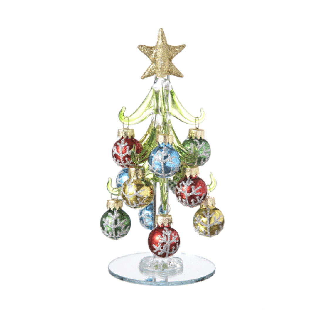Glass Christmas Tree: Snowflake Ornaments image