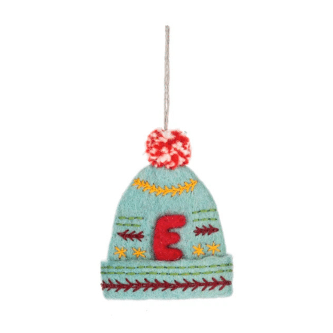 Monogram Beanie Ornament: E image